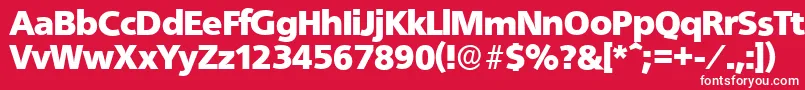 QuebecserialBlackRegular Font – White Fonts on Red Background