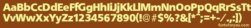 QuebecserialBlackRegular Font – Yellow Fonts on Brown Background