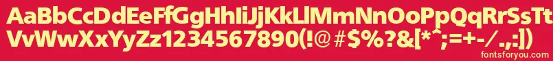 QuebecserialBlackRegular Font – Yellow Fonts on Red Background