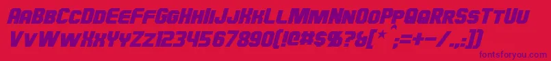 HauserItalic Font – Purple Fonts on Red Background
