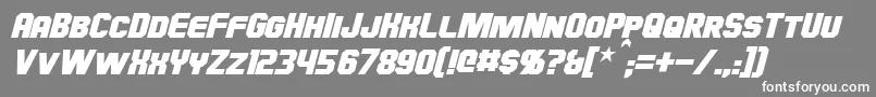 HauserItalic Font – White Fonts on Gray Background