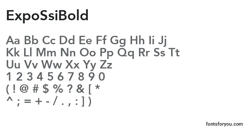 Schriftart ExpoSsiBold – Alphabet, Zahlen, spezielle Symbole
