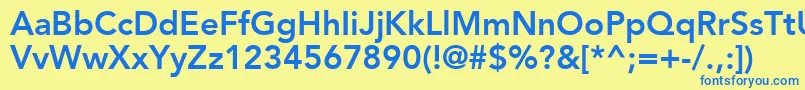 ExpoSsiBold Font – Blue Fonts on Yellow Background