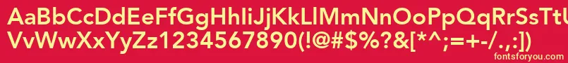 ExpoSsiBold Font – Yellow Fonts on Red Background