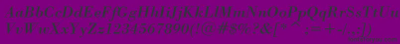 BodoniItalicBt Font – Black Fonts on Purple Background