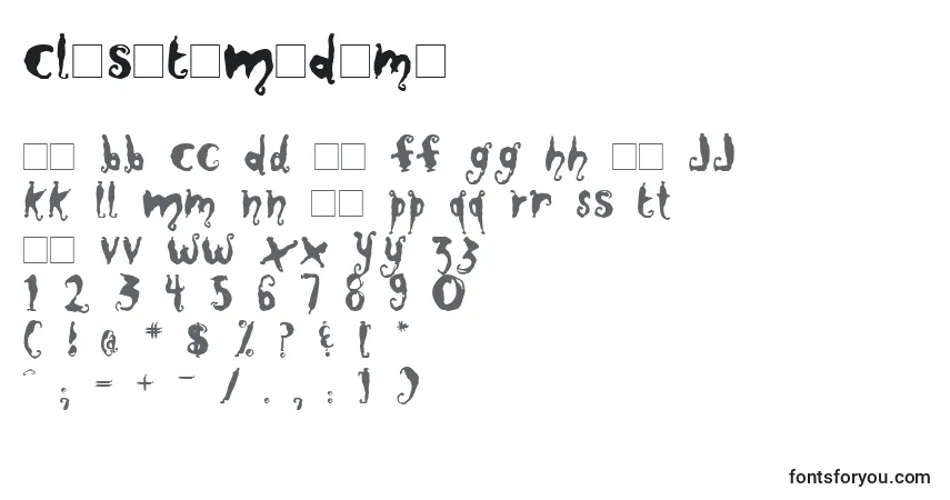 Шрифт CloseToMeDemo – алфавит, цифры, специальные символы