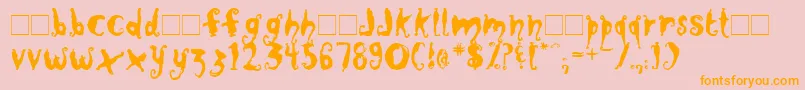 CloseToMeDemo Font – Orange Fonts on Pink Background