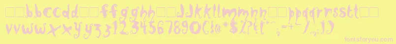 CloseToMeDemo Font – Pink Fonts on Yellow Background