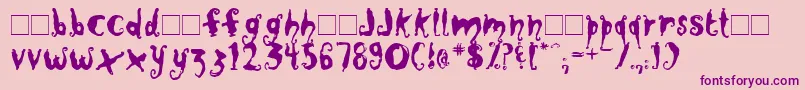 CloseToMeDemo Font – Purple Fonts on Pink Background