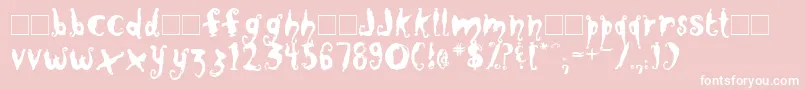 CloseToMeDemo-Schriftart – Weiße Schriften auf rosa Hintergrund
