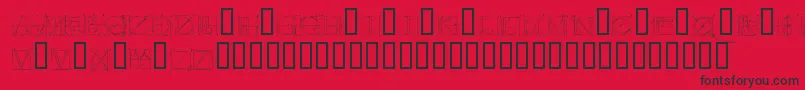 Fonte Duererlatinconstructioncapitals – fontes pretas em um fundo vermelho