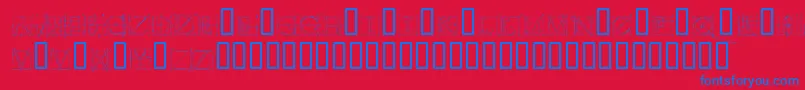 Duererlatinconstructioncapitals Font – Blue Fonts on Red Background