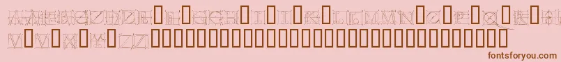 Lisätietoja Duererlatinconstructioncapitals-fontista Duererlatinconstructioncapitals-fontti – ruskeat fontit vaaleanpunaisella taustalla