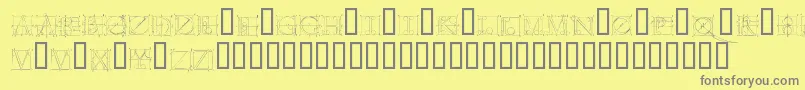 fuente Duererlatinconstructioncapitals – Fuentes Grises Sobre Fondo Amarillo
