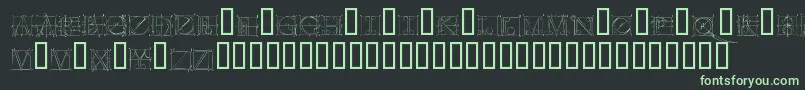 Duererlatinconstructioncapitals Font – Green Fonts on Black Background
