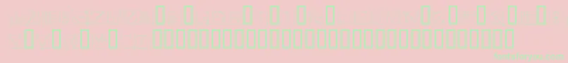 Fonte Duererlatinconstructioncapitals – fontes verdes em um fundo rosa