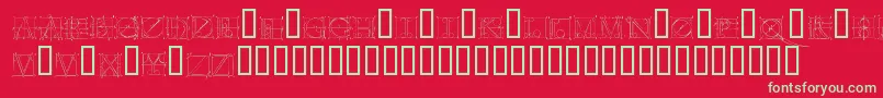 Duererlatinconstructioncapitals Font – Green Fonts on Red Background