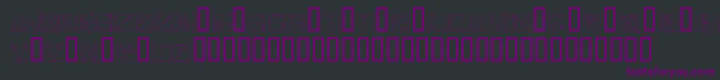 Duererlatinconstructioncapitals-fontti – violetit fontit mustalla taustalla