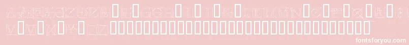 Duererlatinconstructioncapitals Font – White Fonts on Pink Background