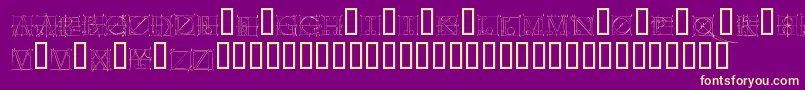 Duererlatinconstructioncapitals Font – Yellow Fonts on Purple Background