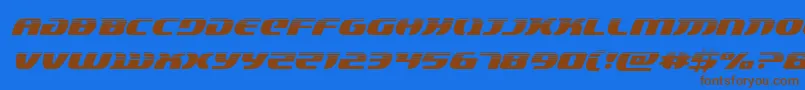 Lordsith3halfital Font – Brown Fonts on Blue Background