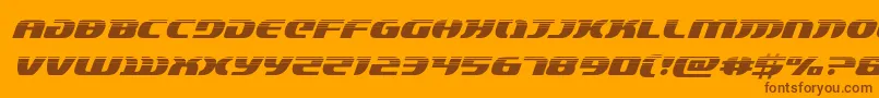 Шрифт Lordsith3halfital – коричневые шрифты на оранжевом фоне
