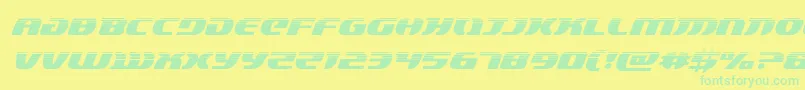 フォントLordsith3halfital – 黄色い背景に緑の文字