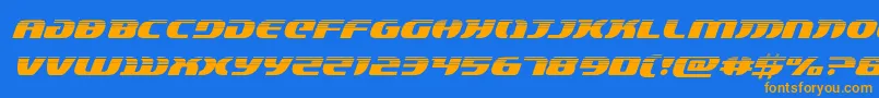 Lordsith3halfital Font – Orange Fonts on Blue Background