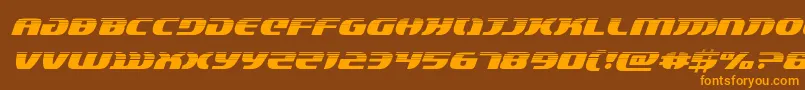 Lordsith3halfital Font – Orange Fonts on Brown Background