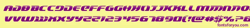 Lordsith3halfital Font – Purple Fonts on Yellow Background