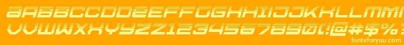 Ussdallashalfital Font – Yellow Fonts on Orange Background
