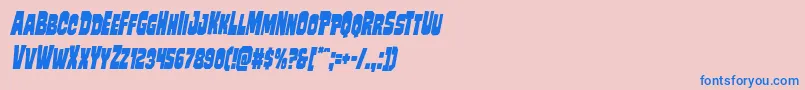 Mindlessbrutecondital Font – Blue Fonts on Pink Background