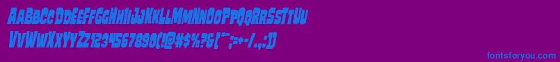 Шрифт Mindlessbrutecondital – синие шрифты на фиолетовом фоне