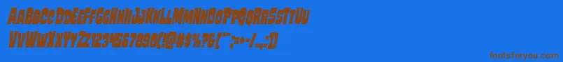 Mindlessbrutecondital Font – Brown Fonts on Blue Background