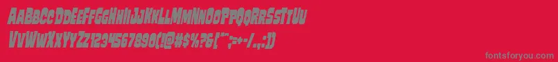 Mindlessbrutecondital Font – Gray Fonts on Red Background