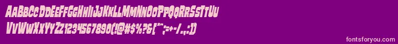 Mindlessbrutecondital Font – Pink Fonts on Purple Background