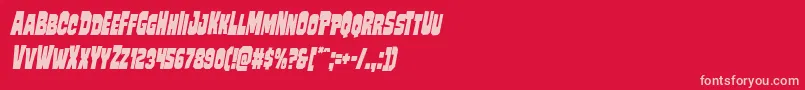 Mindlessbrutecondital Font – Pink Fonts on Red Background