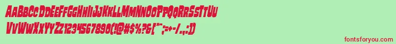 Mindlessbrutecondital Font – Red Fonts on Green Background