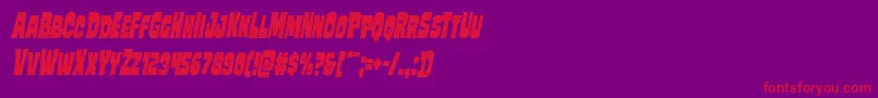 Mindlessbrutecondital Font – Red Fonts on Purple Background