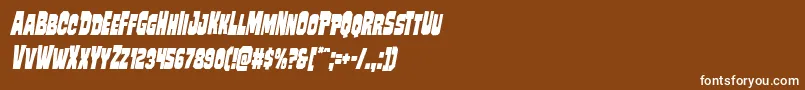 Шрифт Mindlessbrutecondital – белые шрифты на коричневом фоне