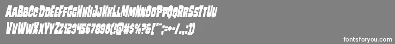 フォントMindlessbrutecondital – 灰色の背景に白い文字