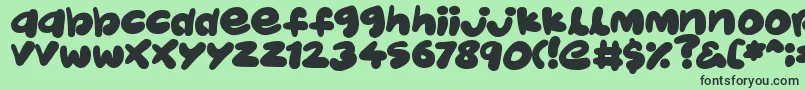 JellyKids Font – Black Fonts on Green Background