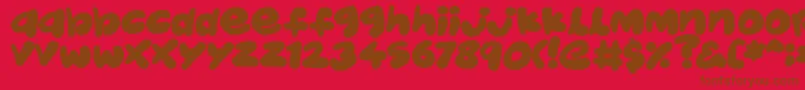 フォントJellyKids – 赤い背景に茶色の文字