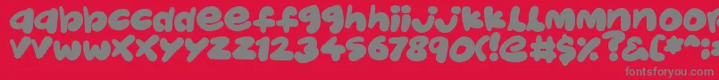 フォントJellyKids – 赤い背景に灰色の文字