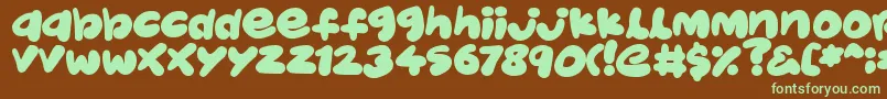 JellyKids Font – Green Fonts on Brown Background