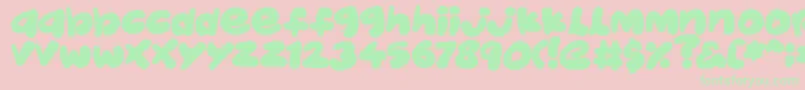 JellyKids Font – Green Fonts on Pink Background