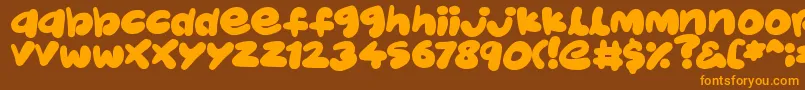 JellyKids Font – Orange Fonts on Brown Background