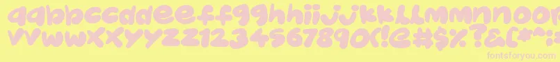 JellyKids Font – Pink Fonts on Yellow Background