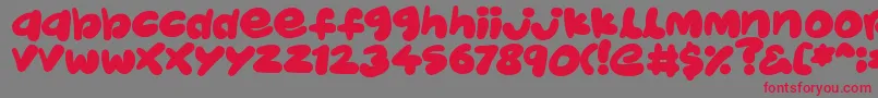 JellyKids Font – Red Fonts on Gray Background