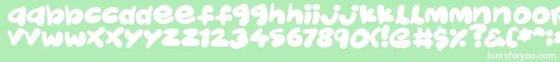 JellyKids Font – White Fonts on Green Background